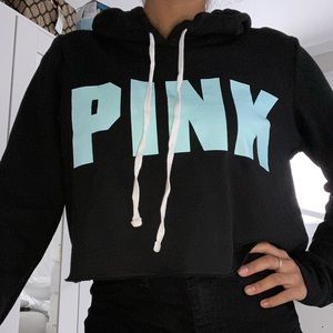 Pink cropped hoodie